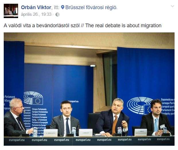 A "vitára" még büszke volt. Facebook/Orbán Viktor